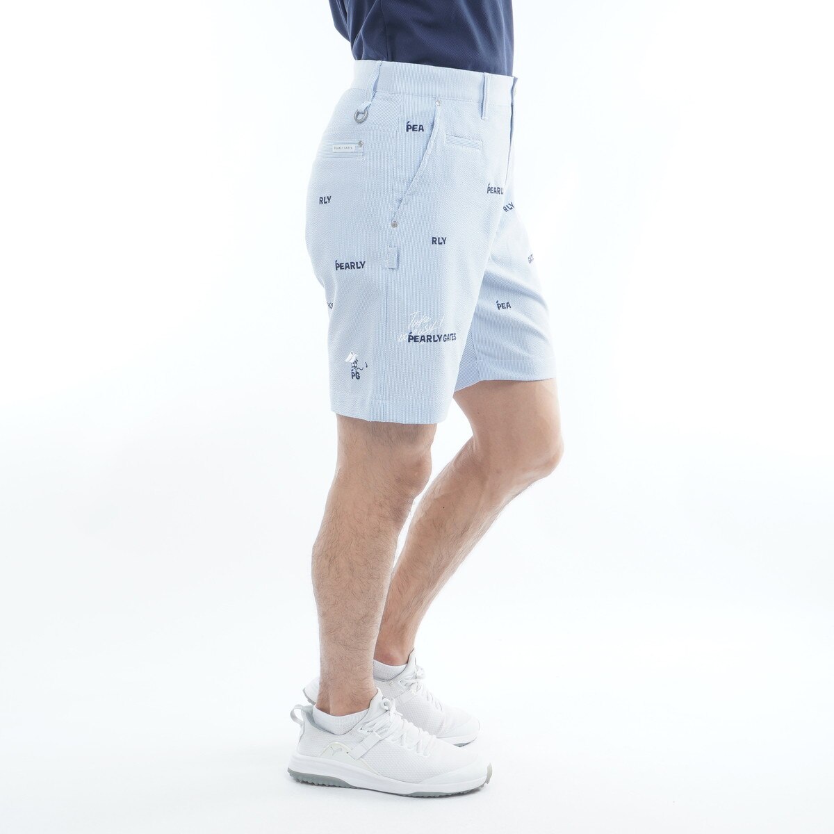 パーリーゲイツ  ハーフパンツ　ストライプ PEARLY GATES】Peサッカーストライプショートパンツ（その他