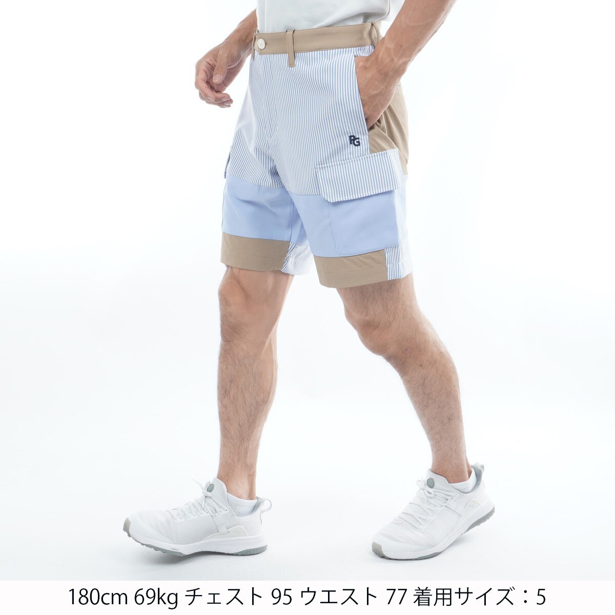 パーリーゲイツ　ストレッチショートパンツ PGG】【直営店舗&公式オンライン限定】Nyタスラン調ストレッチ