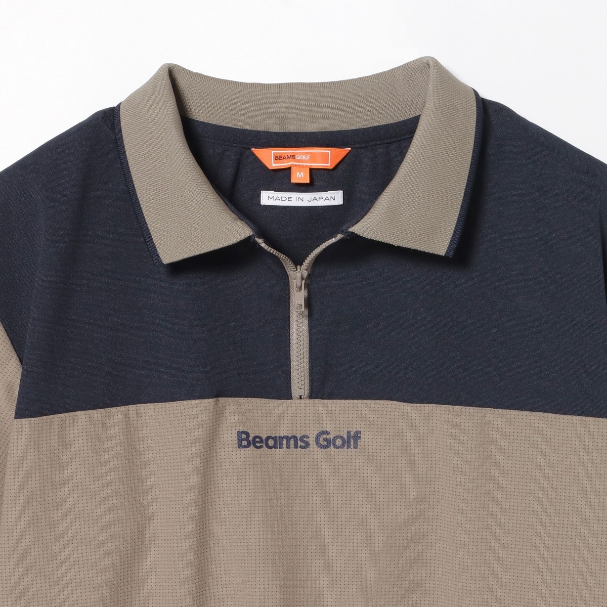 ORANGE LABEL フレックスドライ 襟裏ジャカード ハーフジップ