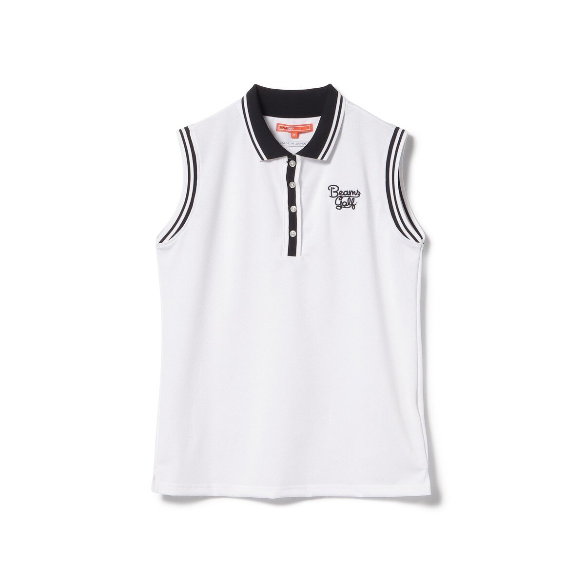 ORANGE LABEL リブライン ノースリーブ ポロシャツ レディス(半袖