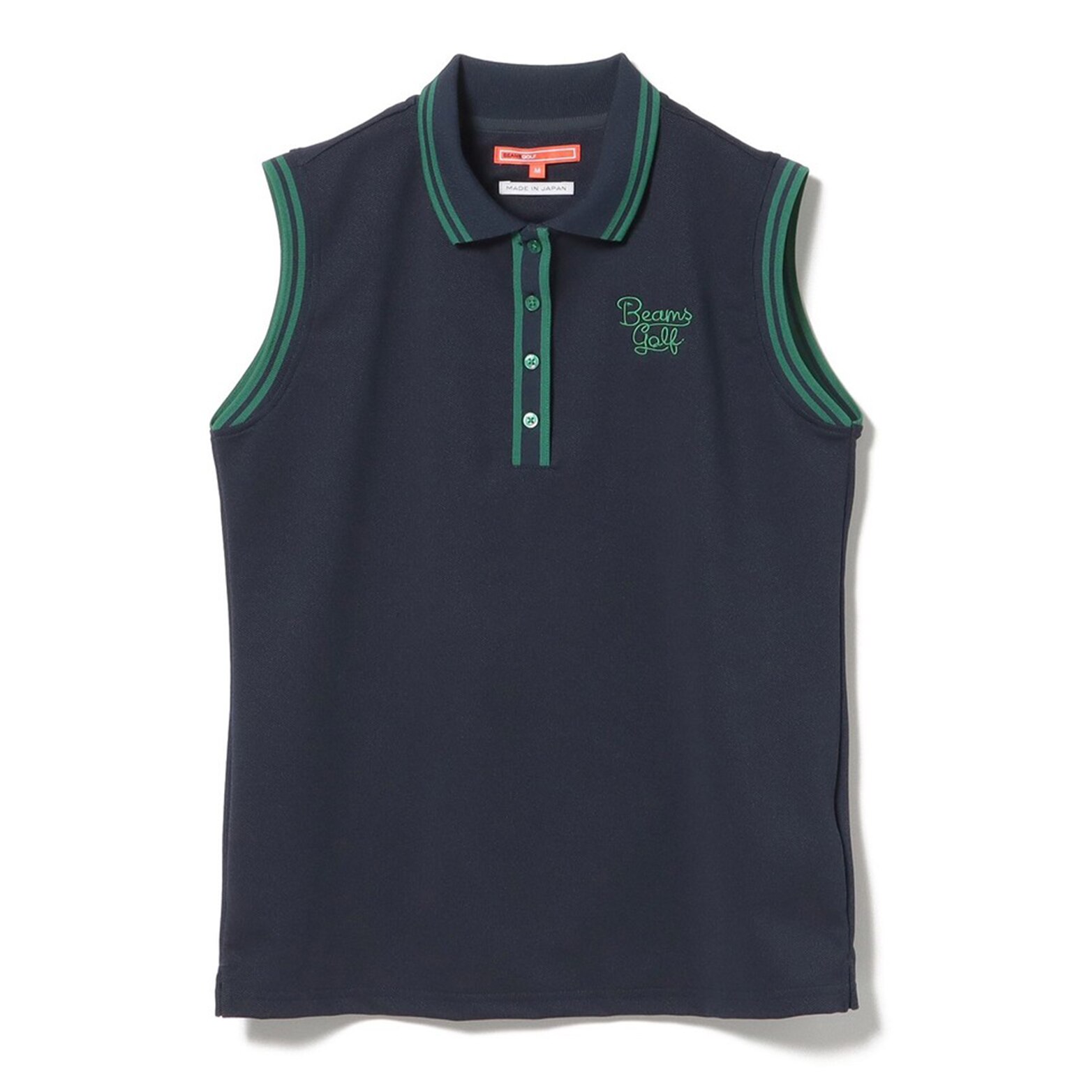 ORANGE LABEL リブライン ノースリーブ ポロシャツ レディス(半袖