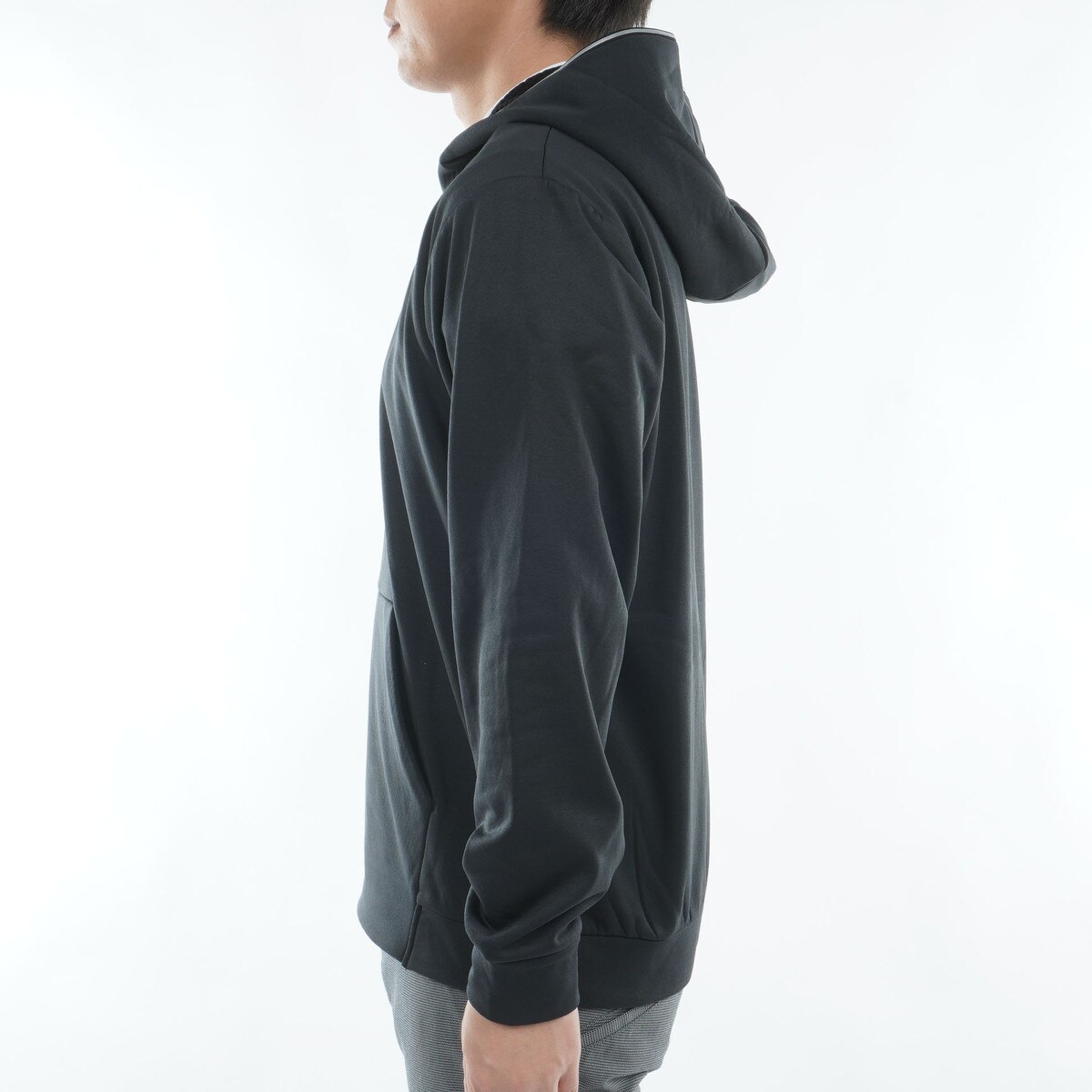 ストレッチ バックグリッドフリース 裏起毛 プルパーカー(中間着