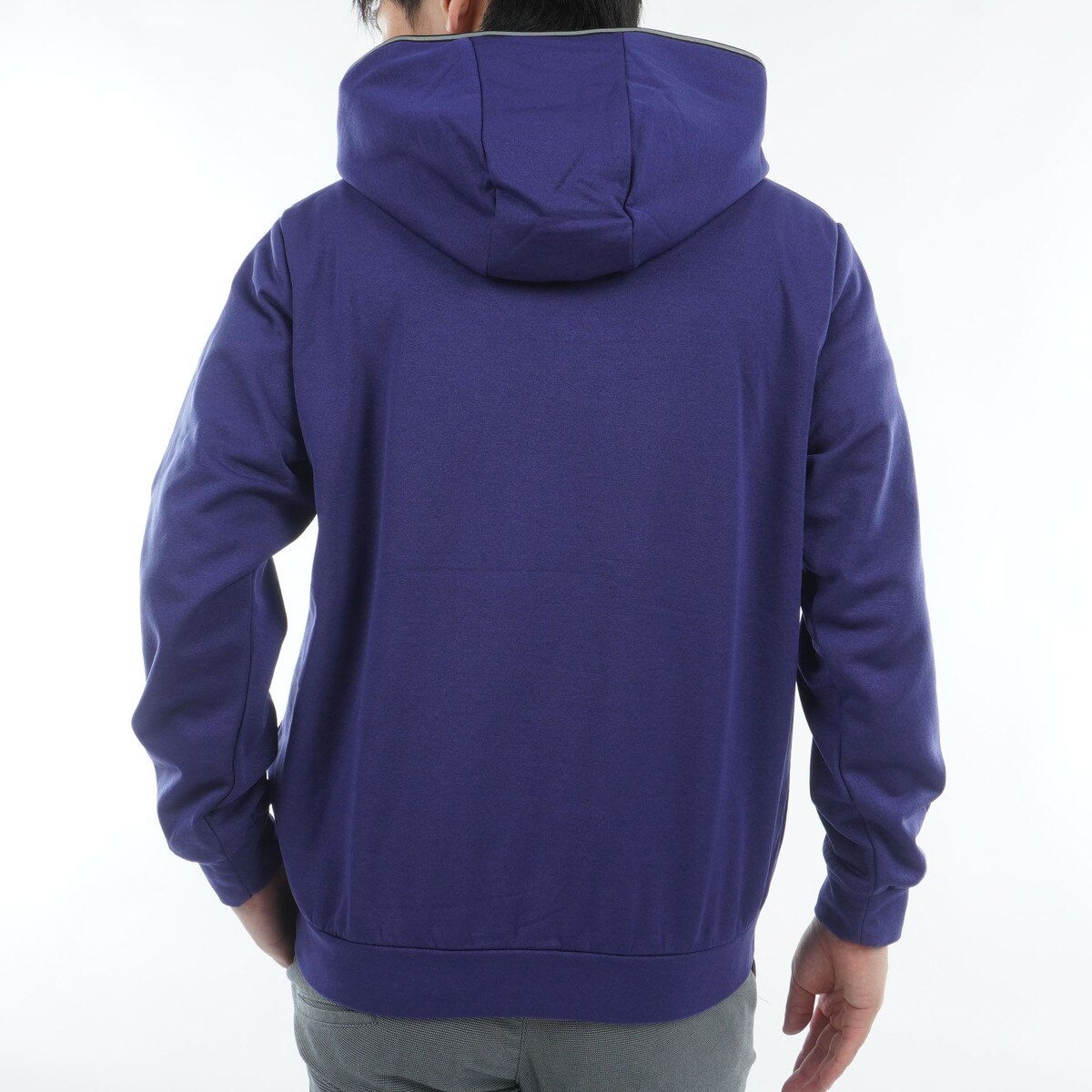 ストレッチ バックグリッドフリース 裏起毛 プルパーカー(中間着