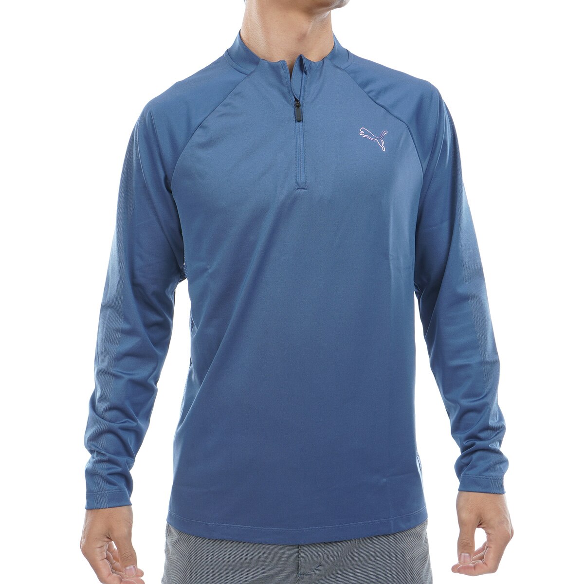 シャドウキャット ハーフジップ モックネック長袖シャツ(長袖シャツ