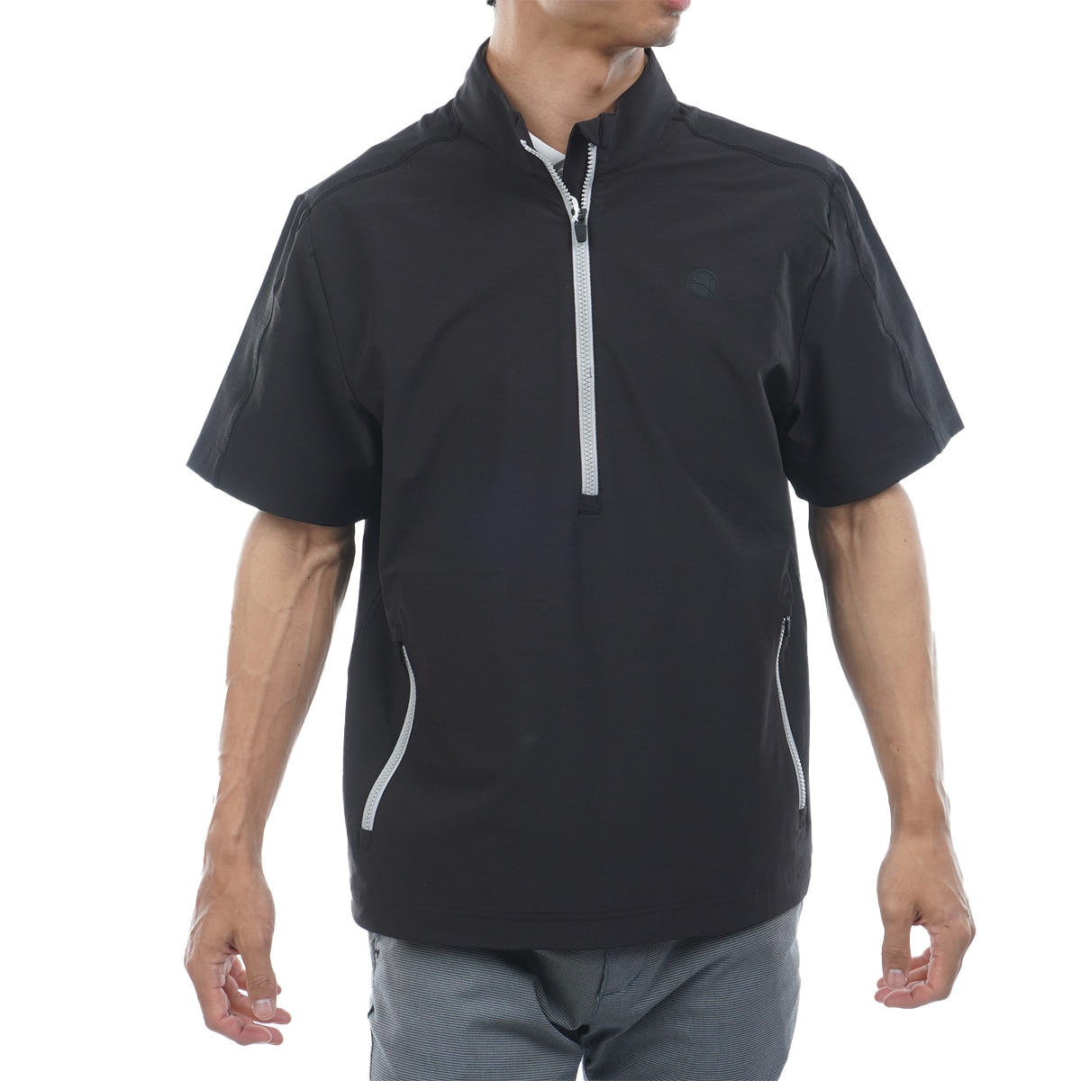 プーマ(PUMA)ゴルフウェア アウター RIPGUARD 半袖 プルオーバー 633934-01(Men’s) ストレッチ RIPGUARD 半袖プルオーバー(中間着(セーター、トレーナー
