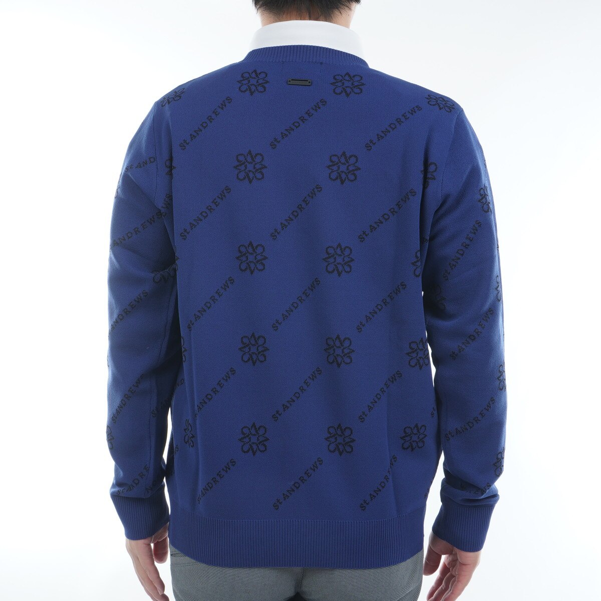 ロゴケルトジャカード プルオーバーセーター(中間着(セーター