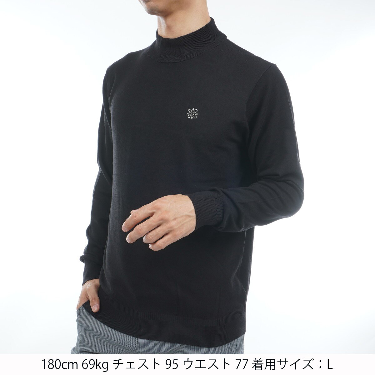 カシミヤタッチ天竺モックネックセーター(中間着(セーター、トレーナー