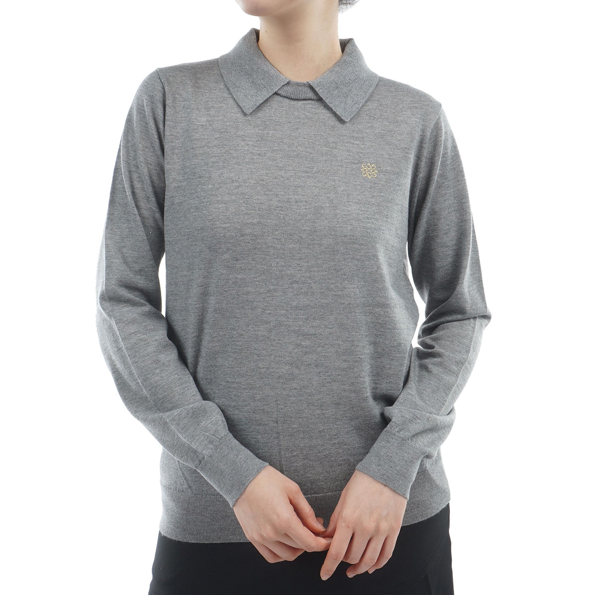 サイズ：S ST ANDREWS セントアンドリュース 長袖ポロシャツ 総柄