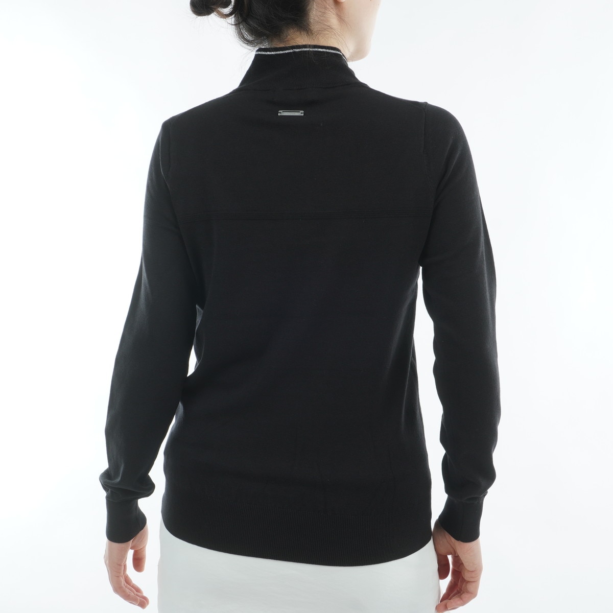 【カシミヤ100%】St ANDREWS モックネック ニット ゴルフ L 黒 セントアンドリュース ゴルフウェア 長袖セーター 秋 冬 カシミヤ