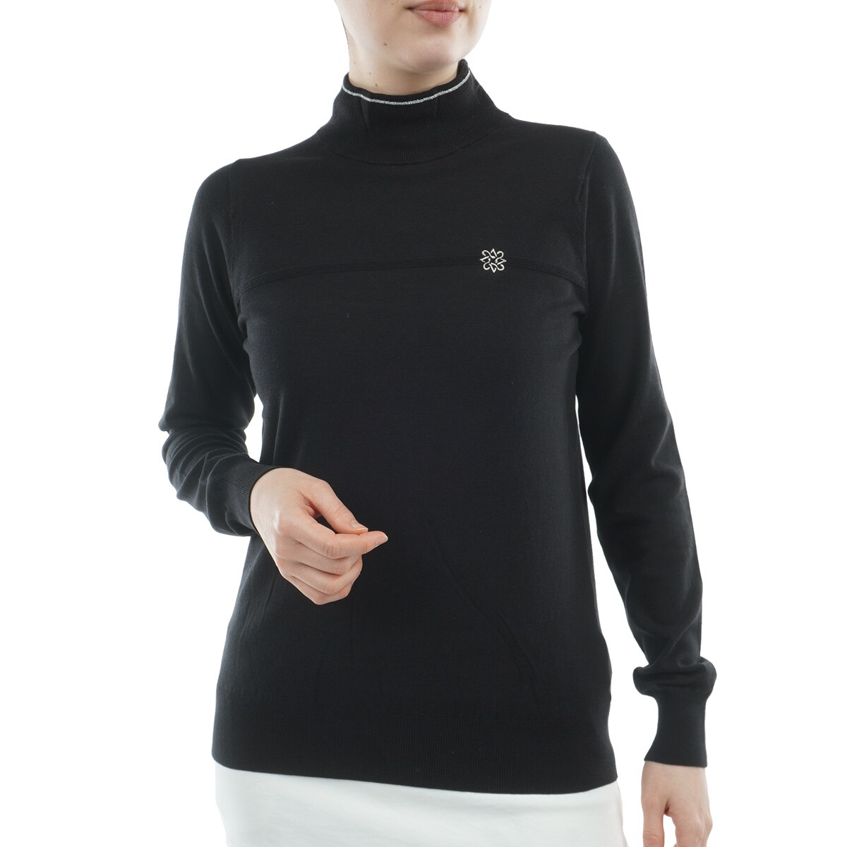 カシミヤタッチ 天竺モックネックセーター レディス(中間着(セーター