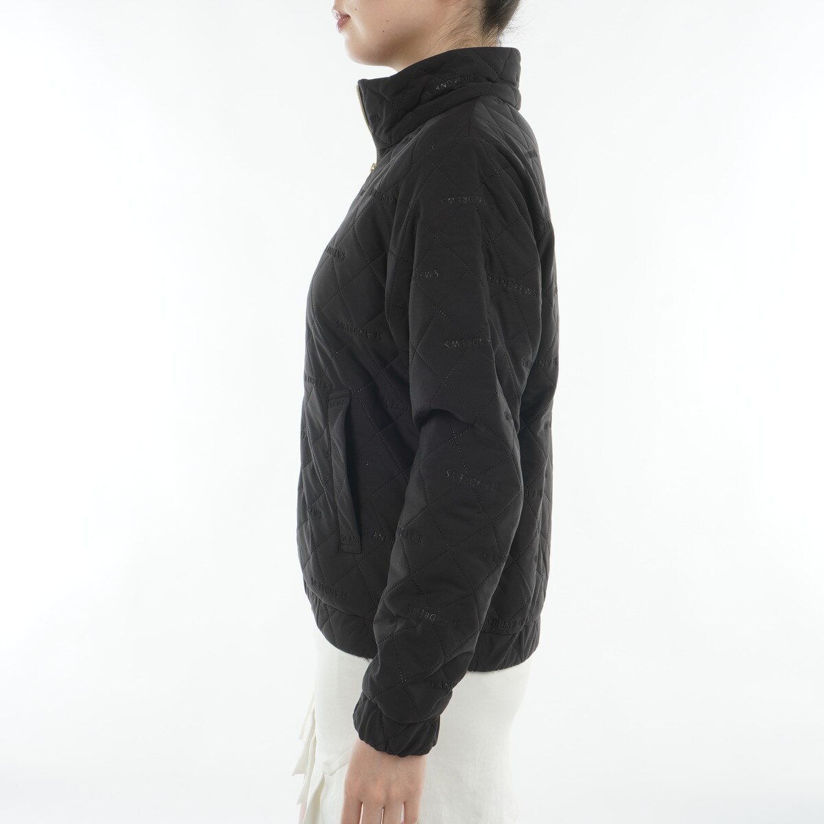 ストレッチ ロゴピンソニック中綿ブルゾン レディス(アウター(ブルゾン