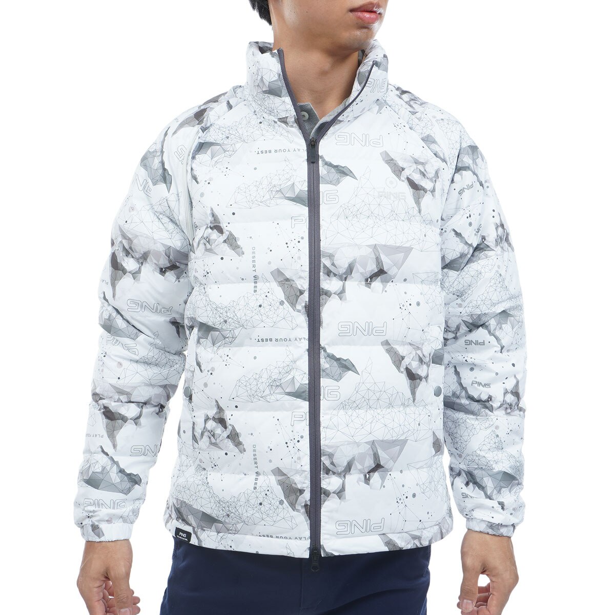 PING ピン 2022年モデル 薄手 ナイロン ジップ ジャケット LL ワンフォークロージング 1111clothing ◇パイピングデザイン トラック