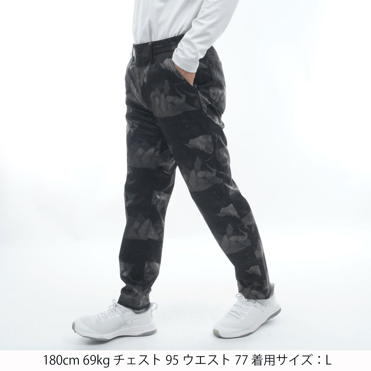 ボンディングプリントテーパードパンツ(ロングパンツ)|PING(ピン