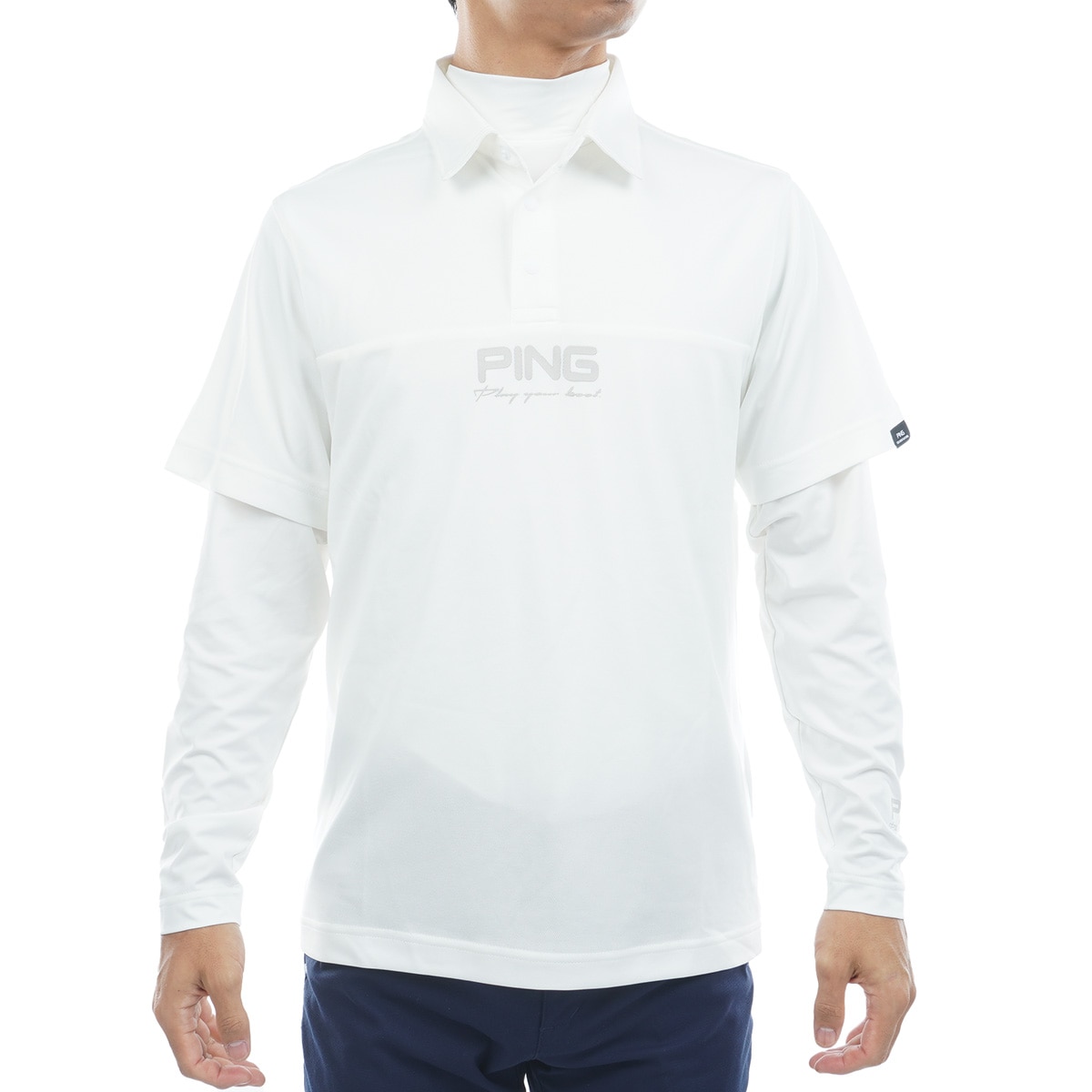 PING/ピン ゴルフ 長袖ポロシャツ【ホワイト/L】新品！ PING/ピン ゴルフ 長袖ポロシャツ【ホワイト/L】新品！ ピン