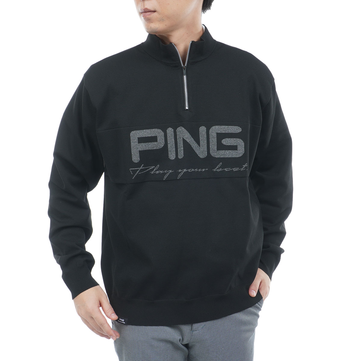 PING ブラック セーター Mカシミヤ ゴルフウェア ピン セーター M PING ブラック セーター M