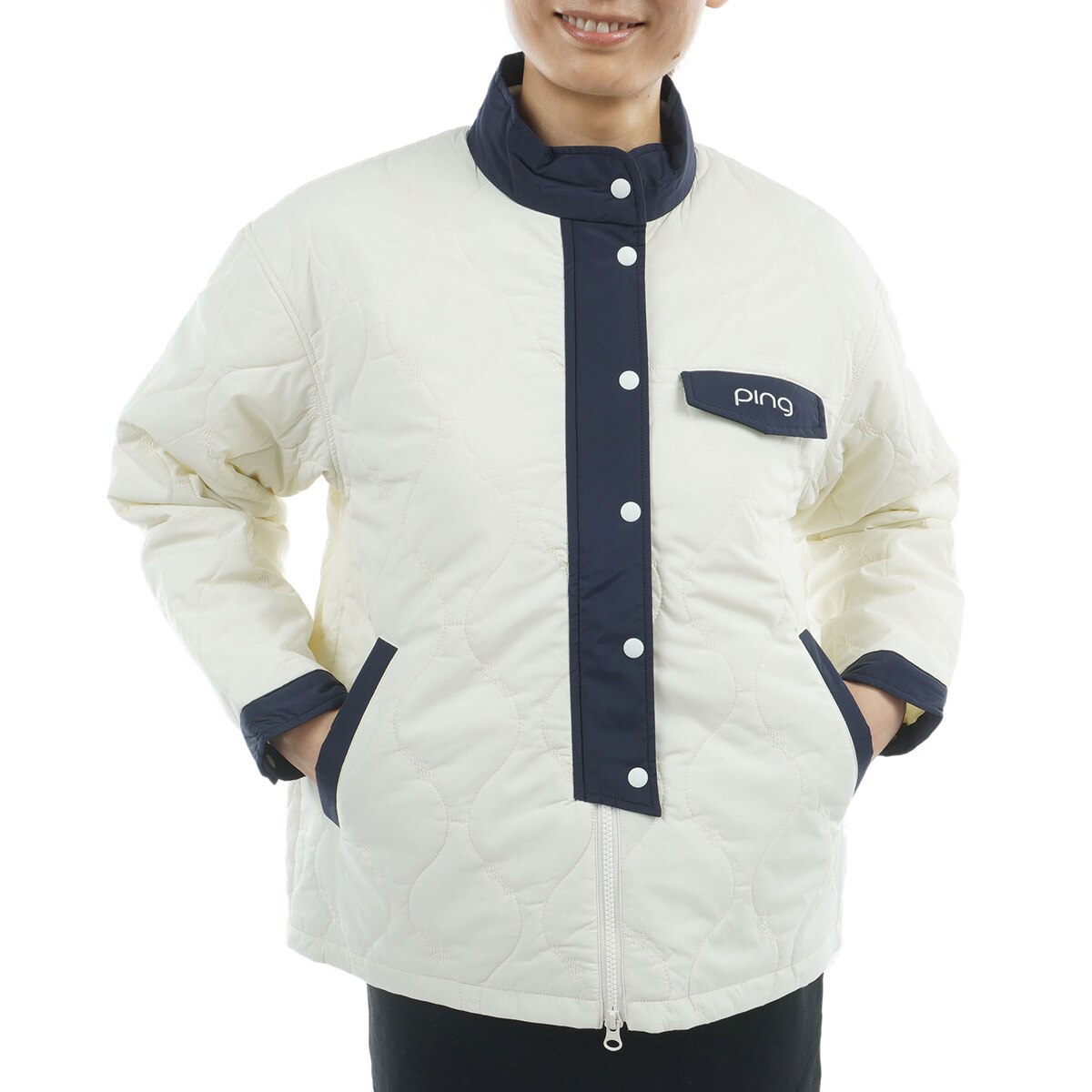 ストレッチタフタ キルティングブルゾン レディス(アウター(ブルゾン