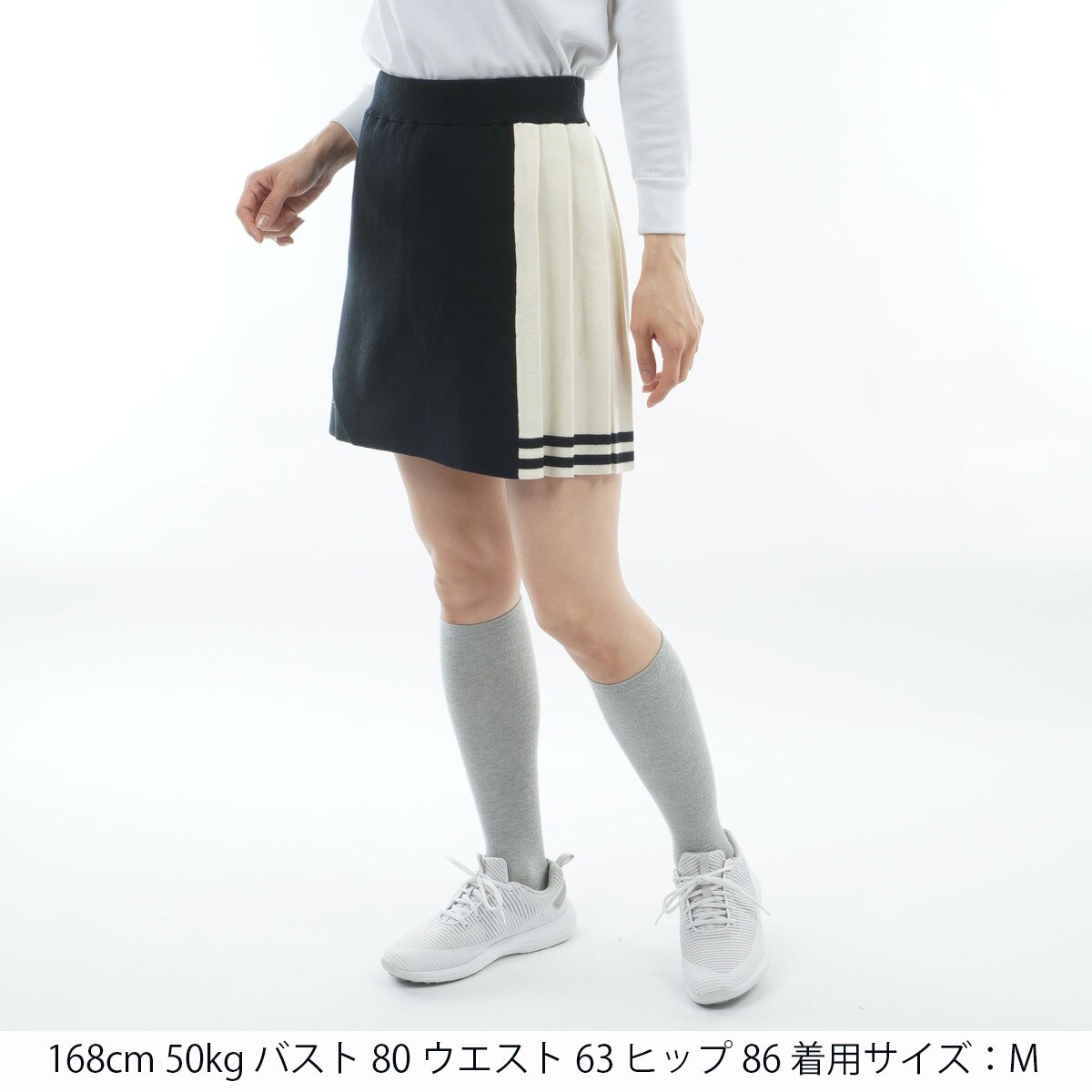 サイドプリーツ バイカラースカート レディス(スカート)|PING(ピン