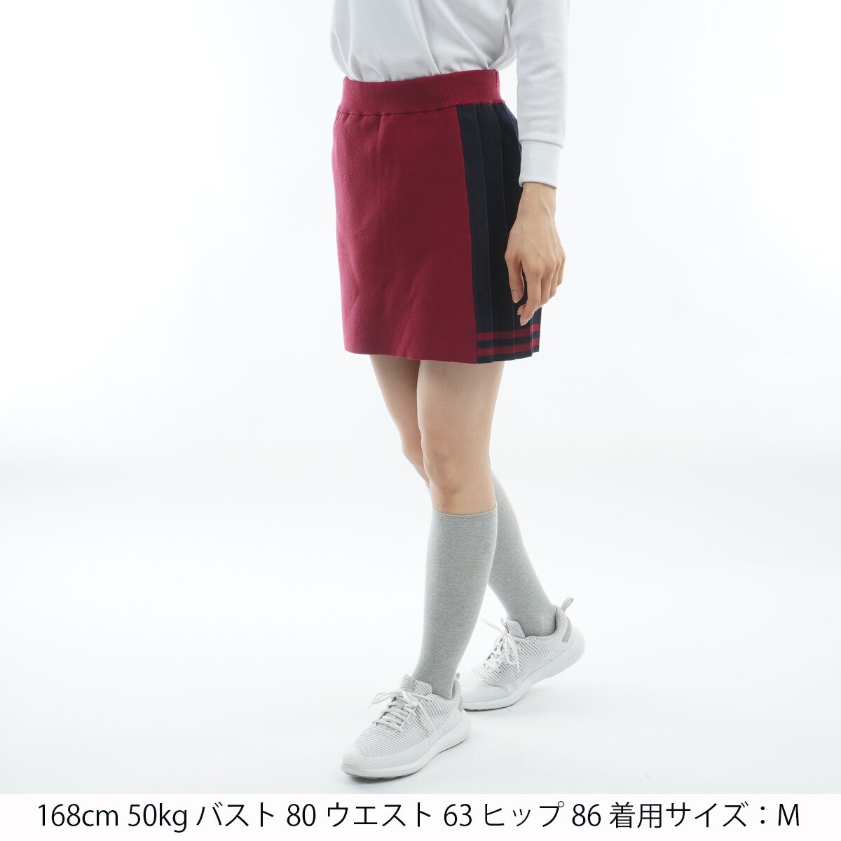 サイドプリーツ バイカラースカート レディス(スカート)|PING(ピン