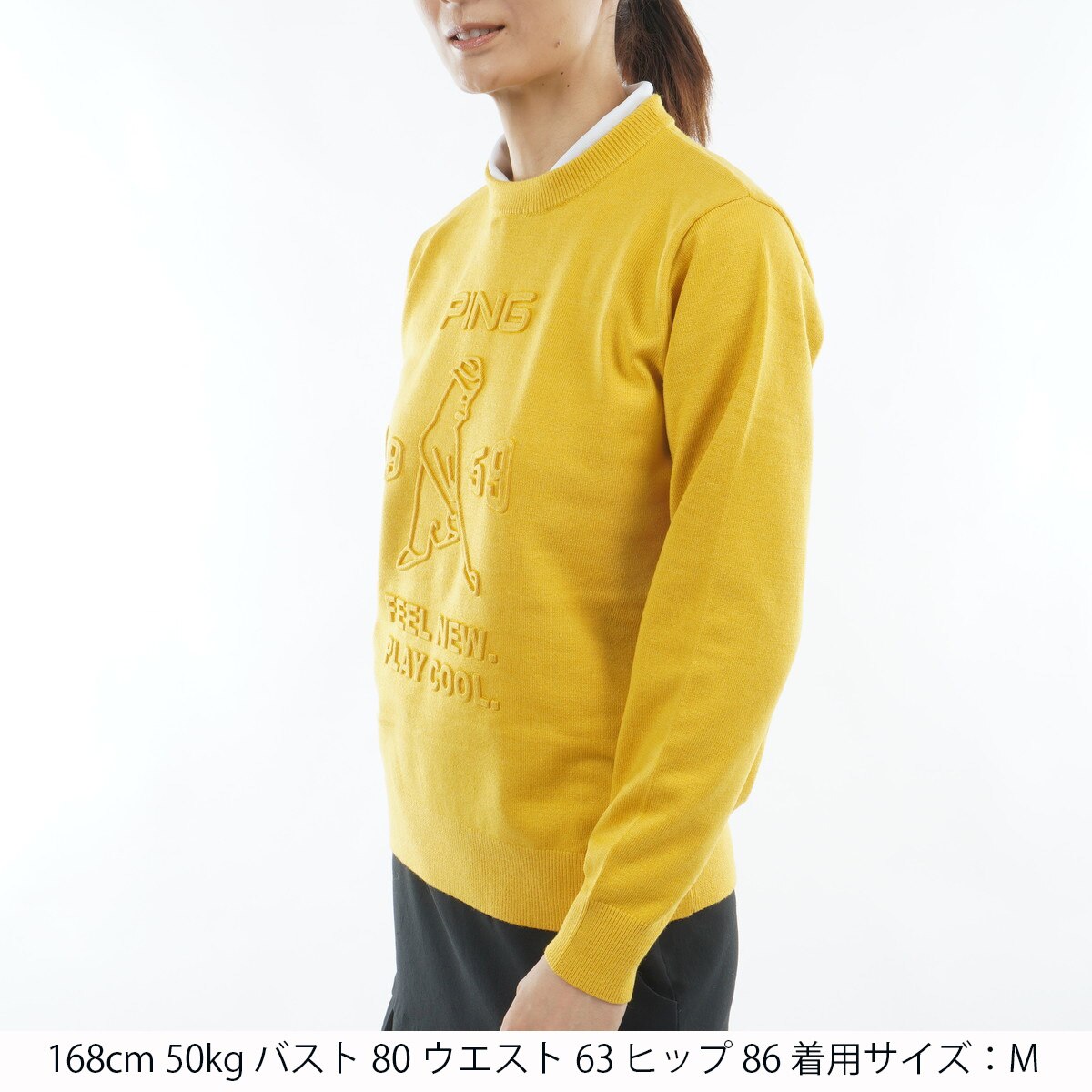ウールライク クルーネックセーター レディス(中間着(セーター
