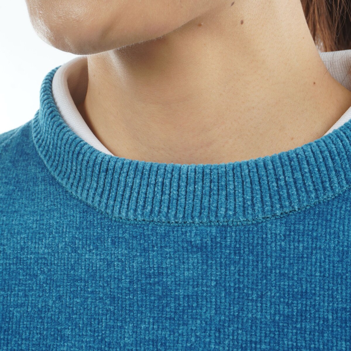 PING 青 セーター レディース 定価13,200円(税込) モールジャカード クルーネックセーター レディス(中間着(セーター