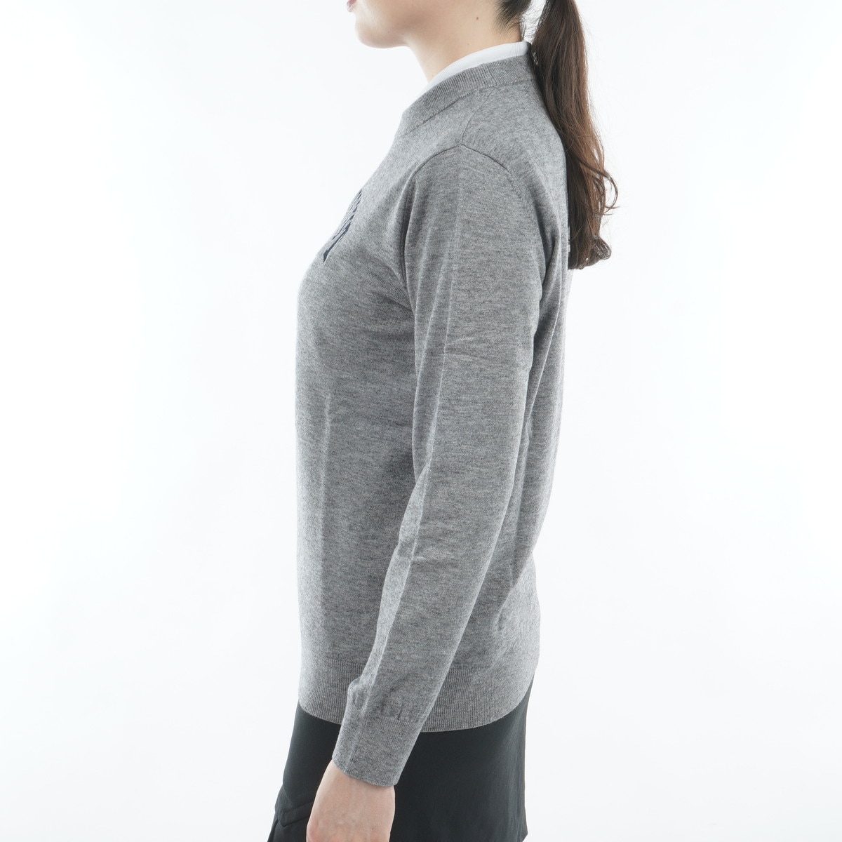 Mr.PINGジャカード クルーネックセーター レディス(中間着(セーター