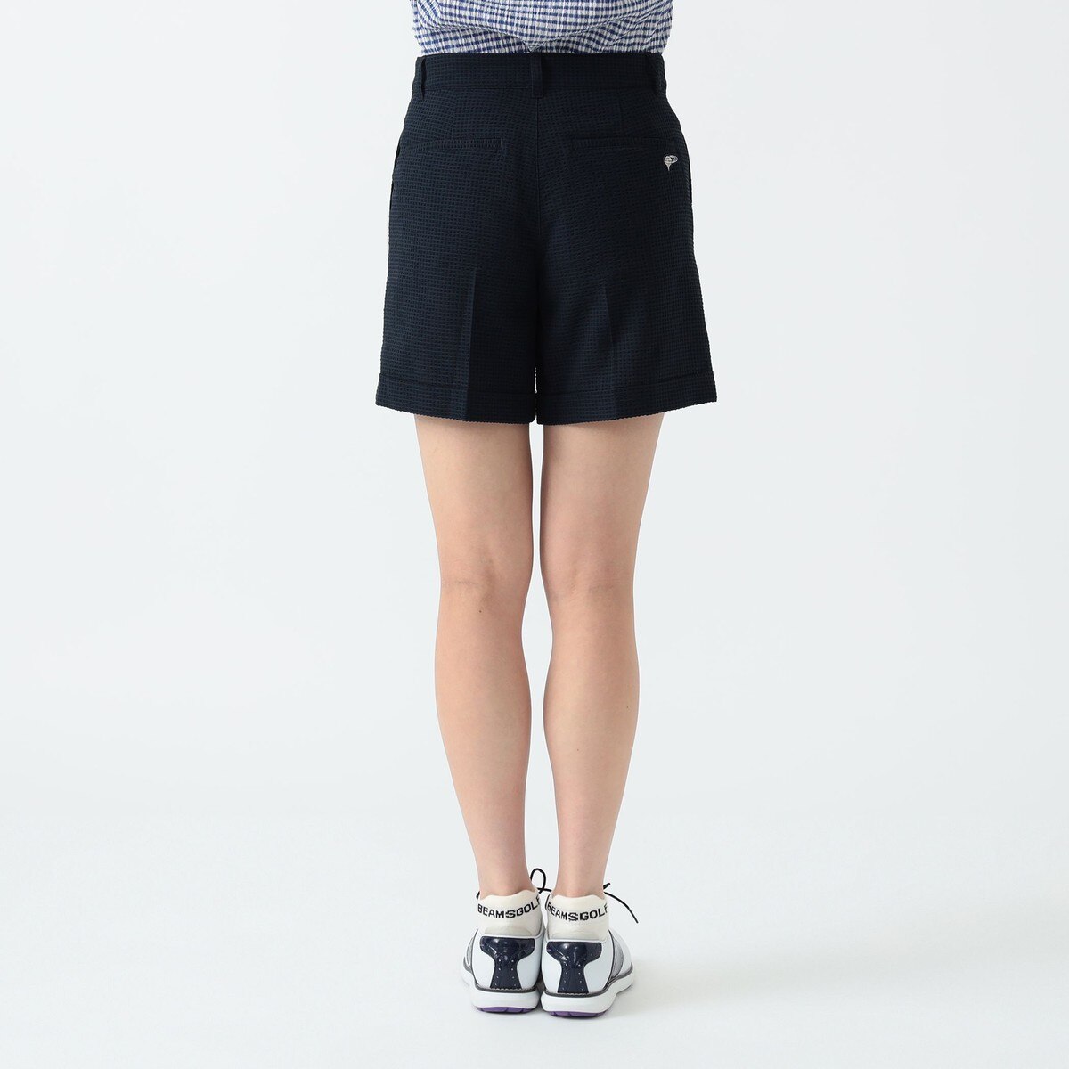 PURPLE LABEL ギンガム 裾ダブル ショーツ レディス(ハーフパンツ