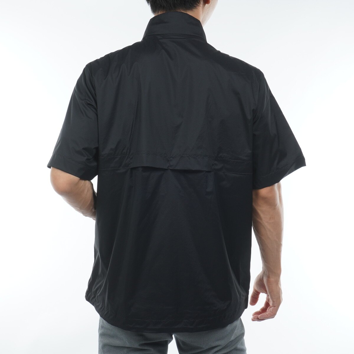 ストレッチ ハーフジップ半袖ブルゾン(アウター(ブルゾン