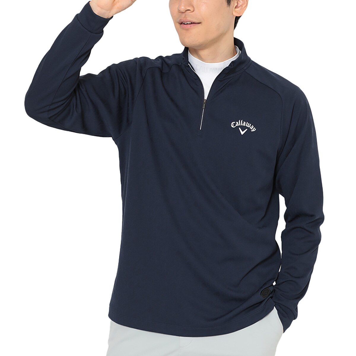 ハーフジップモックネック長袖シャツ(長袖シャツ・ポロシャツ