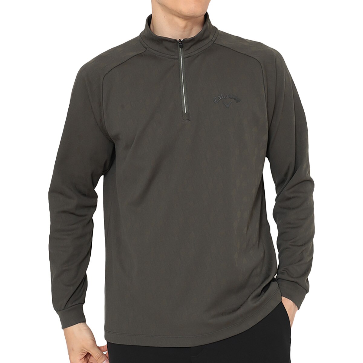 ハーフジップモックネック長袖シャツ(長袖シャツ・ポロシャツ