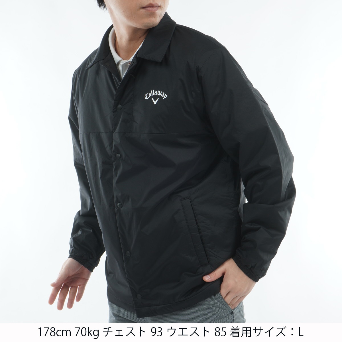 ストレッチ中綿コーチジャケット(アウター(ブルゾン、ウインド