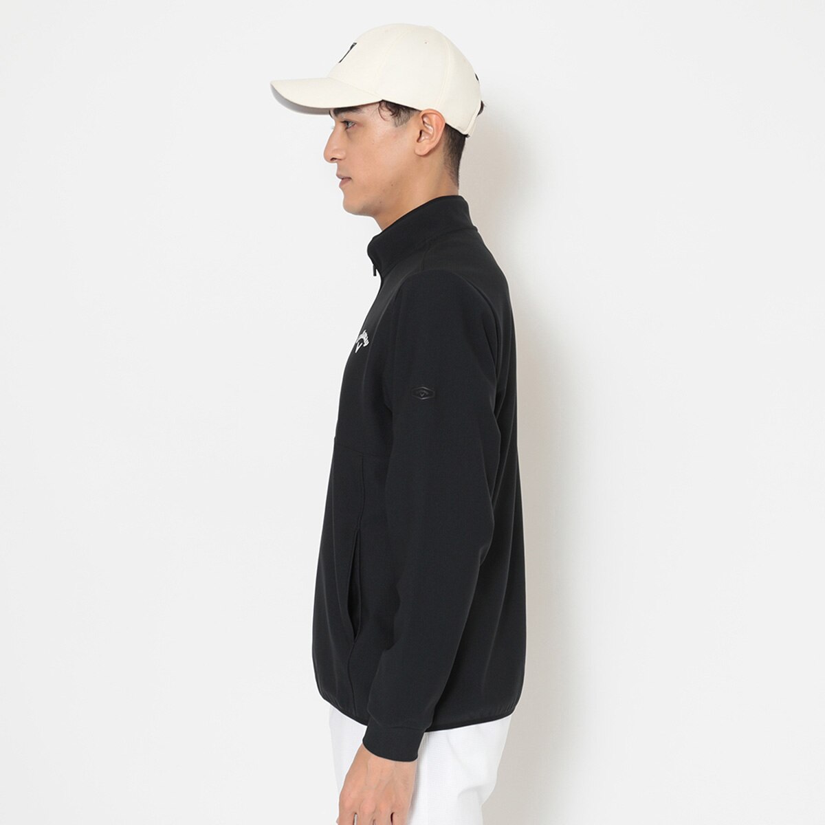 裏起毛 ハーフジップモックネック長袖シャツ(長袖シャツ・ポロシャツ