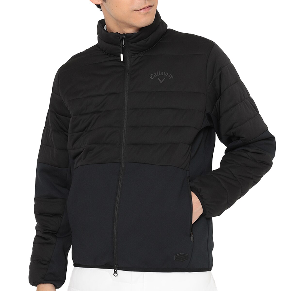 キャロウェイ★中綿★ストレッチ★ダブルジップジャケット【メンズ サイズM】 ストレッチ フルジップ中綿ブルゾン(アウター(ブルゾン、ウインド