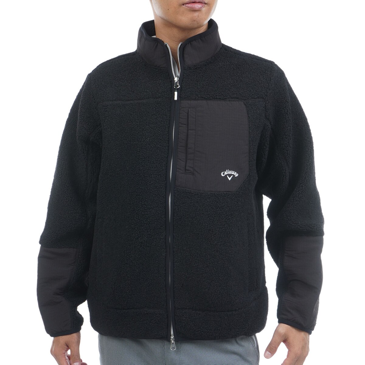 フルジップ ボアスウェットブルゾン(中間着(セーター、トレーナー