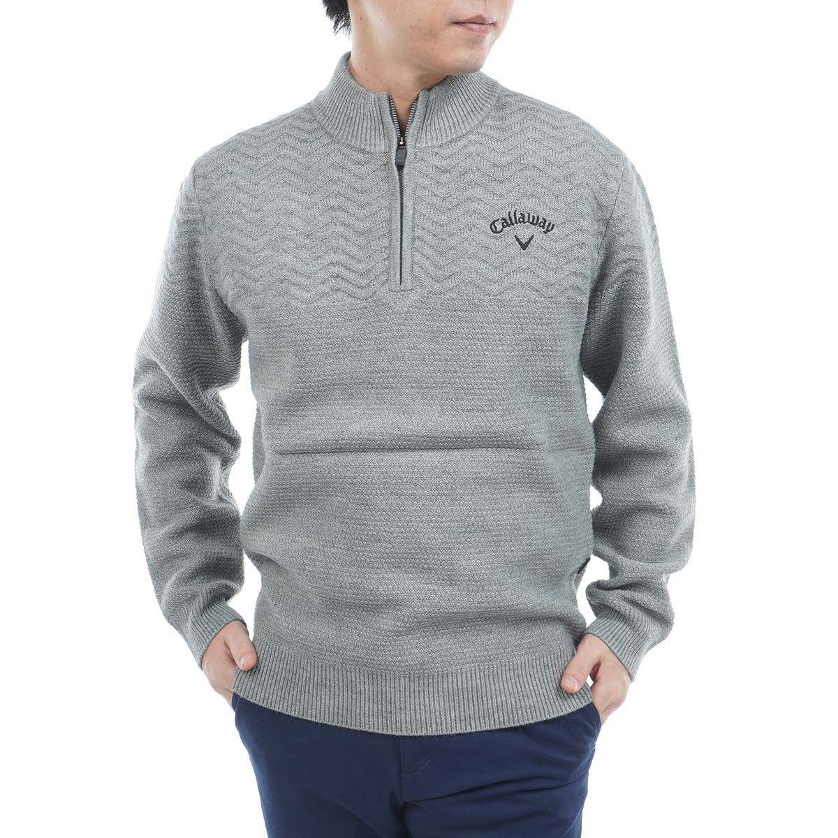 Callaway ジップアップメンズセーター LL ネイビー