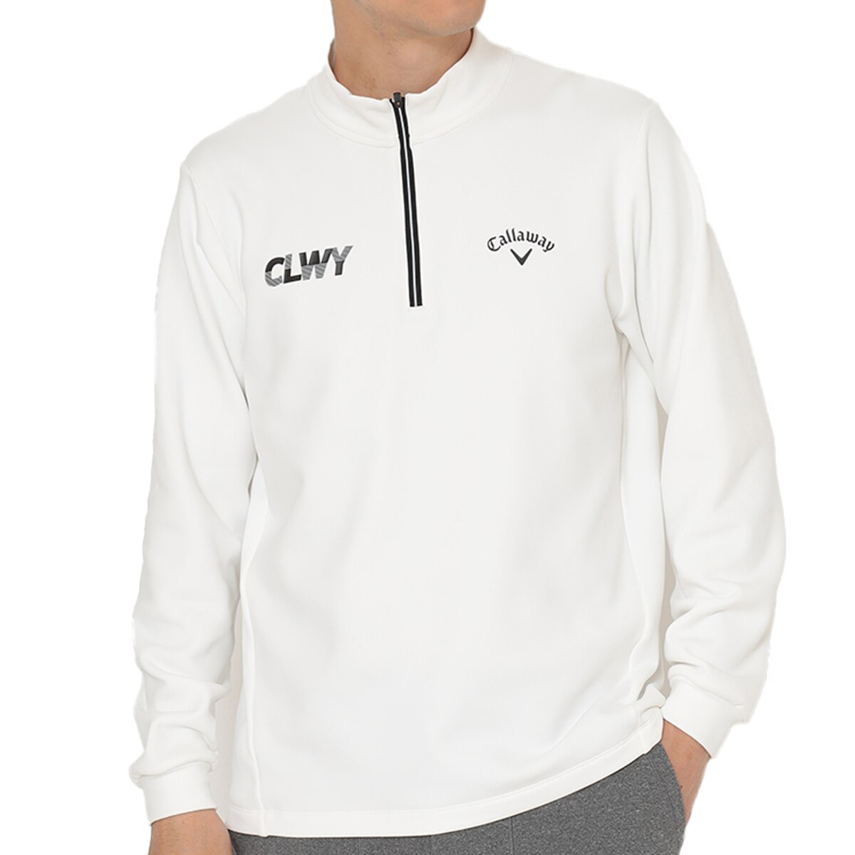 長袖ハーフジップモックネックシャツ(長袖シャツ・ポロシャツ