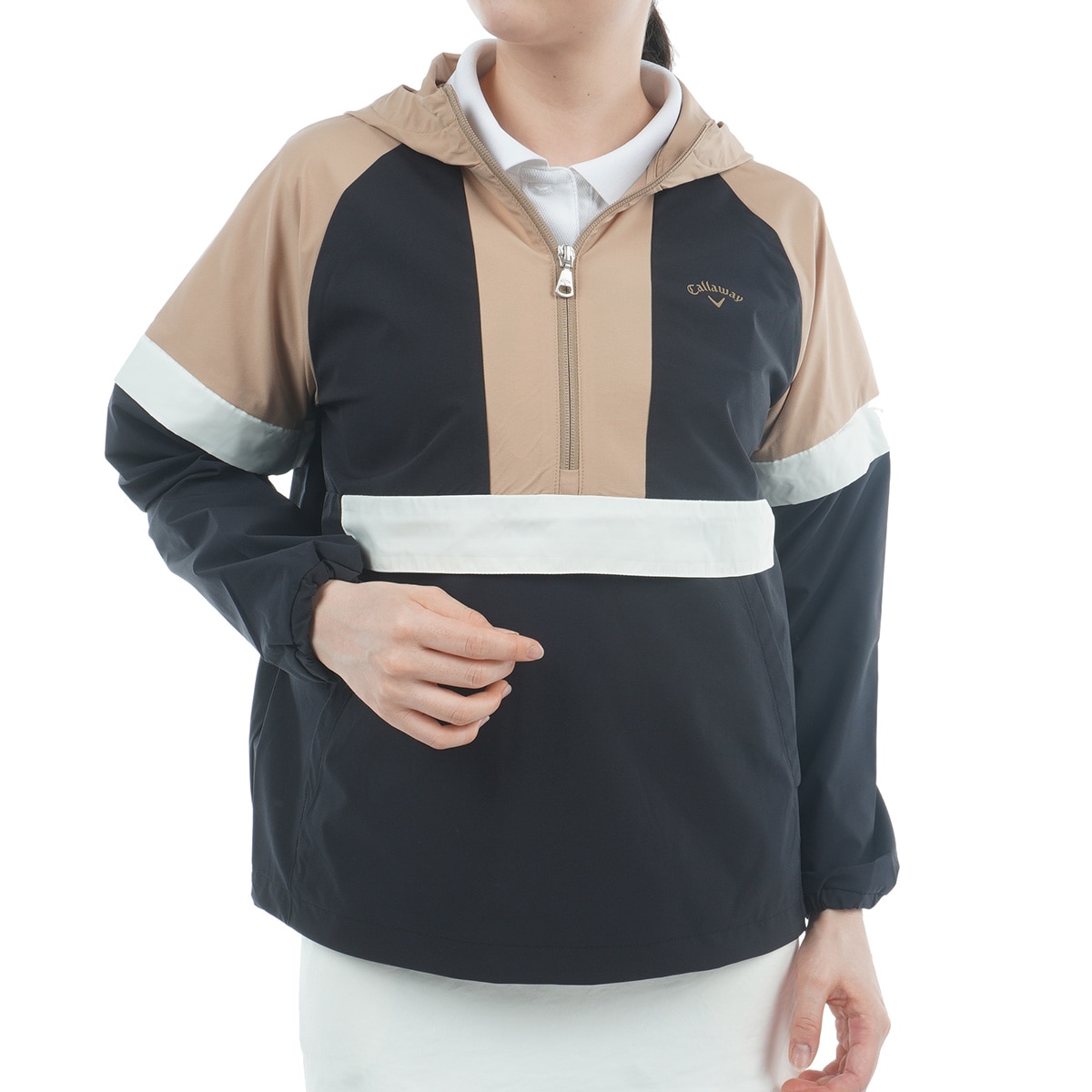 2WAY ハーフジップフーディーブルゾン レディス(アウター(ブルゾン