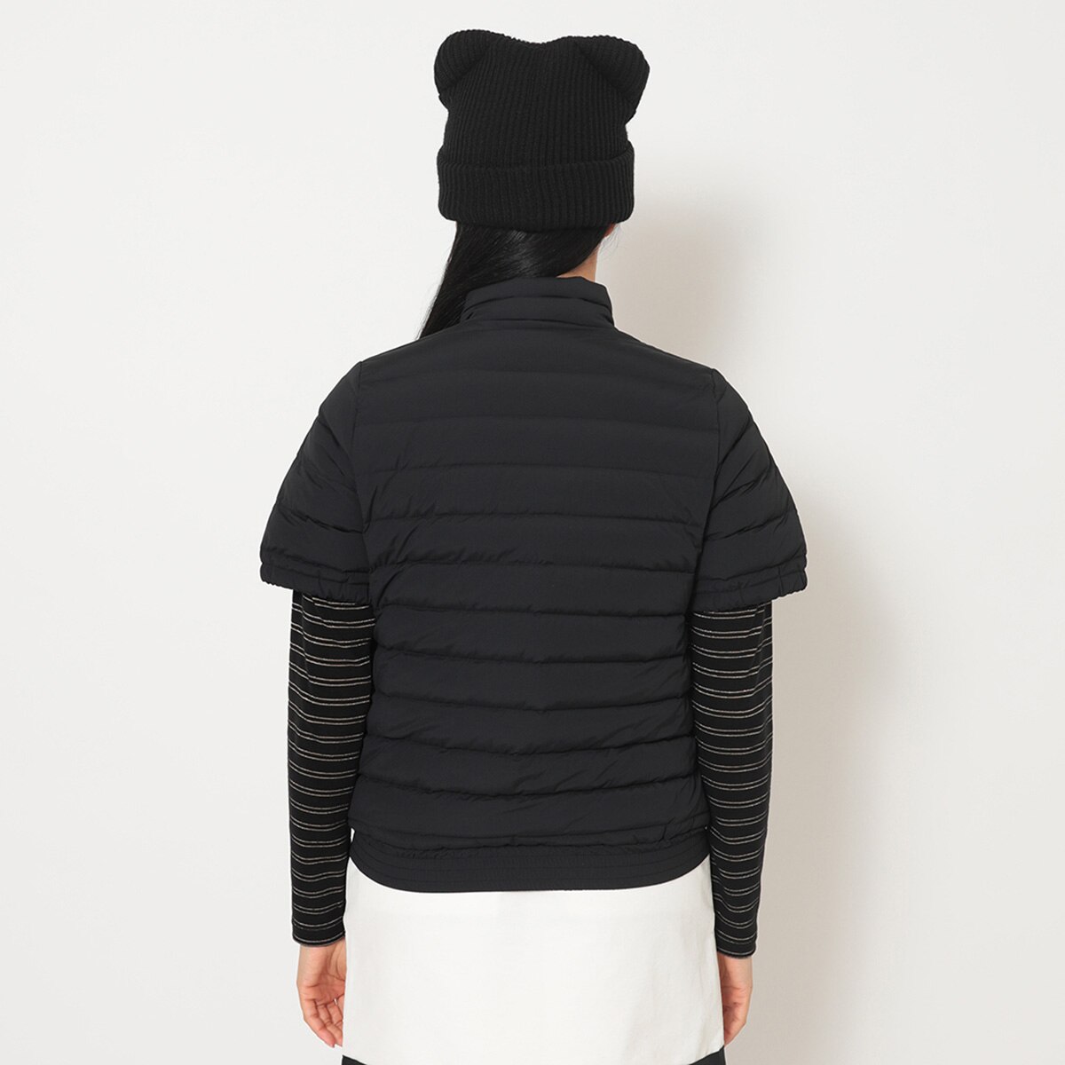 半袖フルジップダウンアウター レディス(アウター(ブルゾン、ウインド