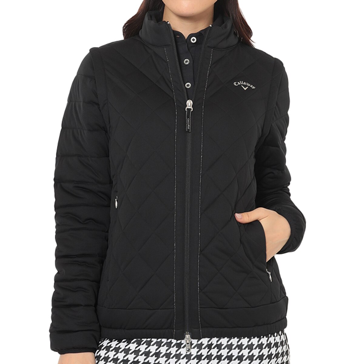 2WAY ストレッチフルジップ中綿ブルゾン レディス(アウター(ブルゾン