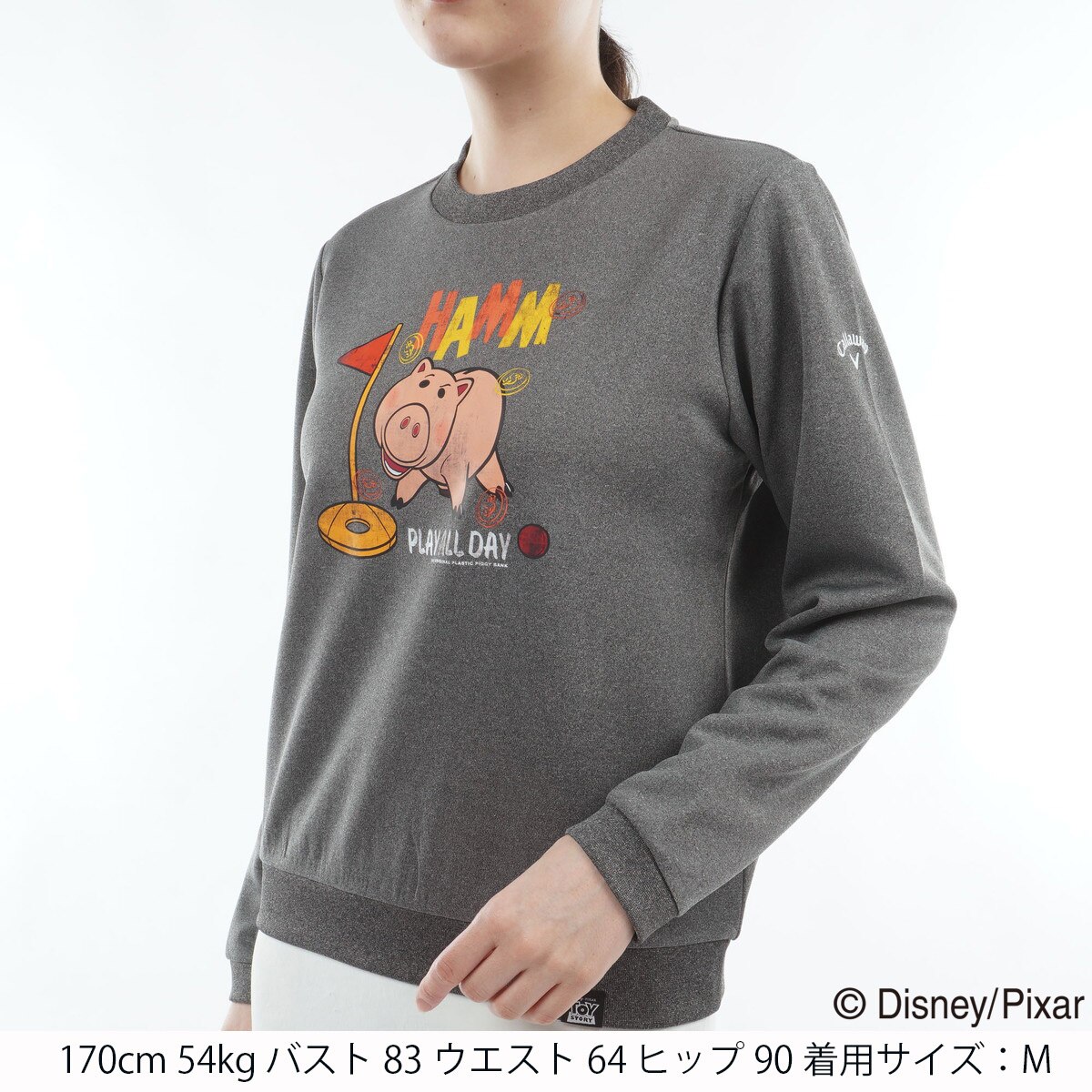 キャロウェイゴルフ　Callaway Golf　トイ・ストーリー／キャロウェイコレクション プルオーバークルーネックスウェット　レディス トイ・ストーリー／キャロウェイコレクション プルオーバークルー