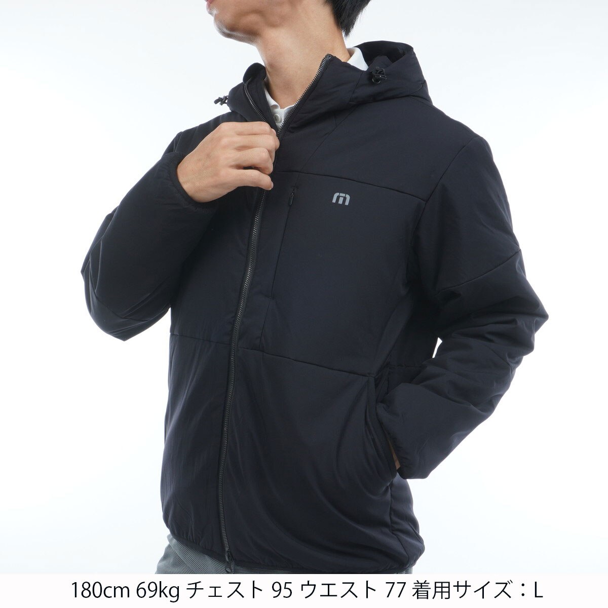 ストレッチ パディング フーディージャケット(アウター(ブルゾン