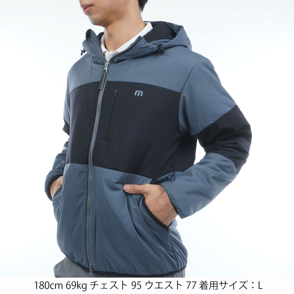 ストレッチ パディング フーディージャケット(アウター(ブルゾン