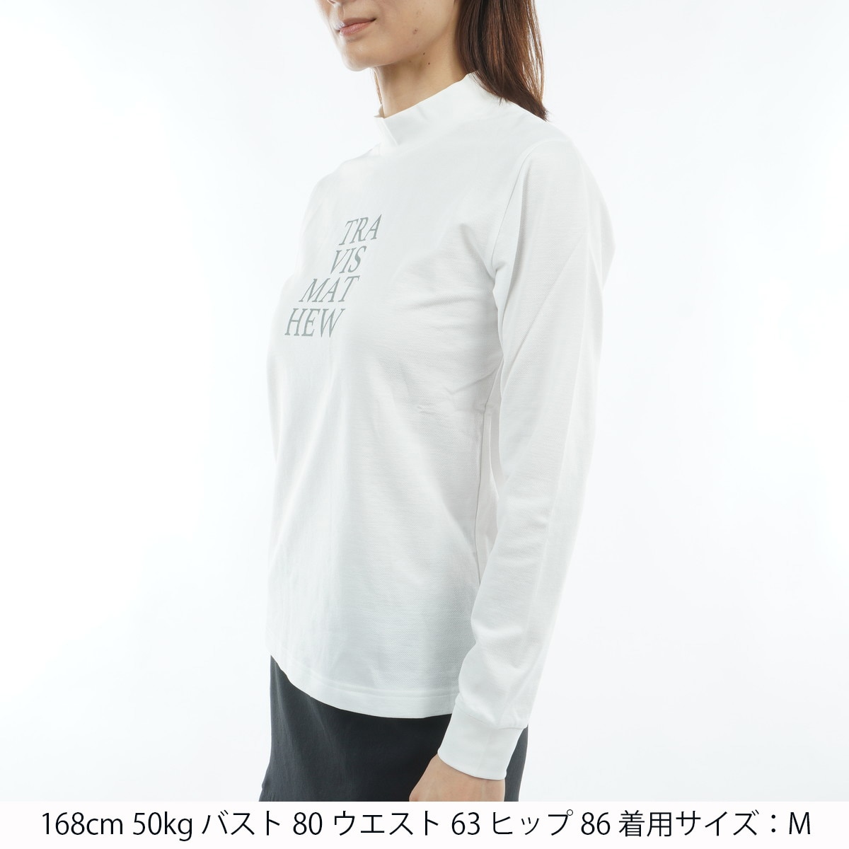 フォトプリント モックネック長袖シャツ レディス(長袖シャツ