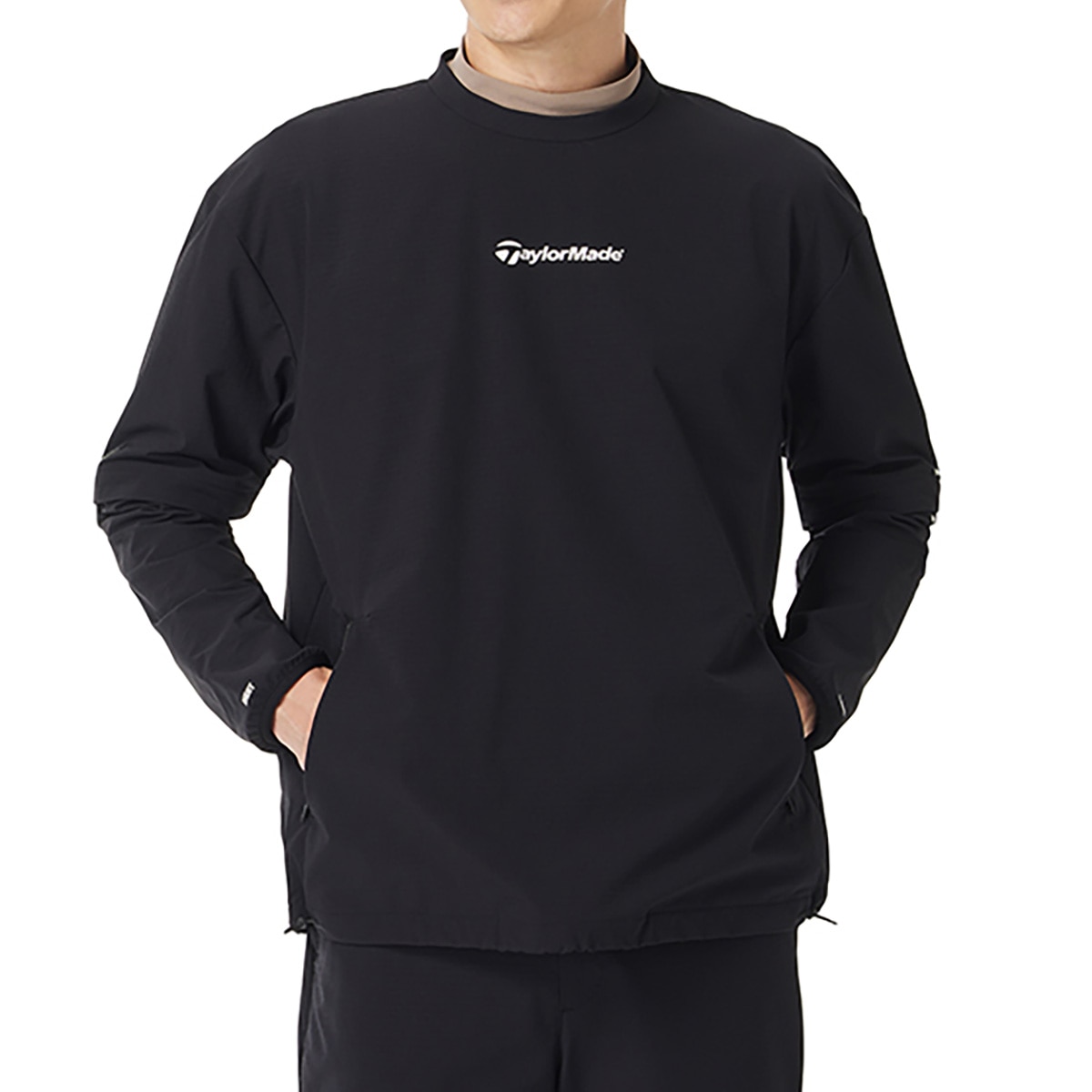 ストレッチ 2WAY コンバーチブル クルーネックプルオーバー(中間着