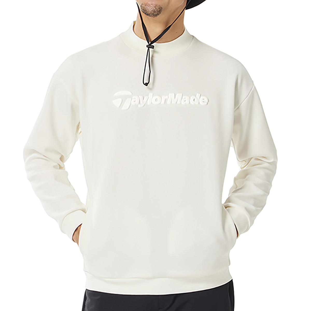 【TAYLORMADE 】モックネックトレーナー　Mサイズ ストレッチ ロゴ モックスウェット(中間着(セーター、トレーナー