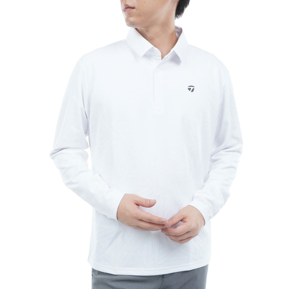 テーラーメイド　長袖　ポロシャツ　ホワイト　サイズM テーラーメイド 長袖 ポロシャツ ホワイト サイズM テーラーメイド