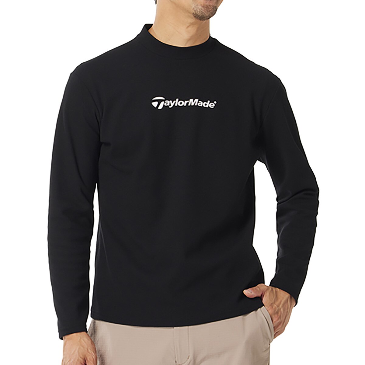 ストレッチ バックプリント 長袖モックシャツ(長袖シャツ・ポロシャツ