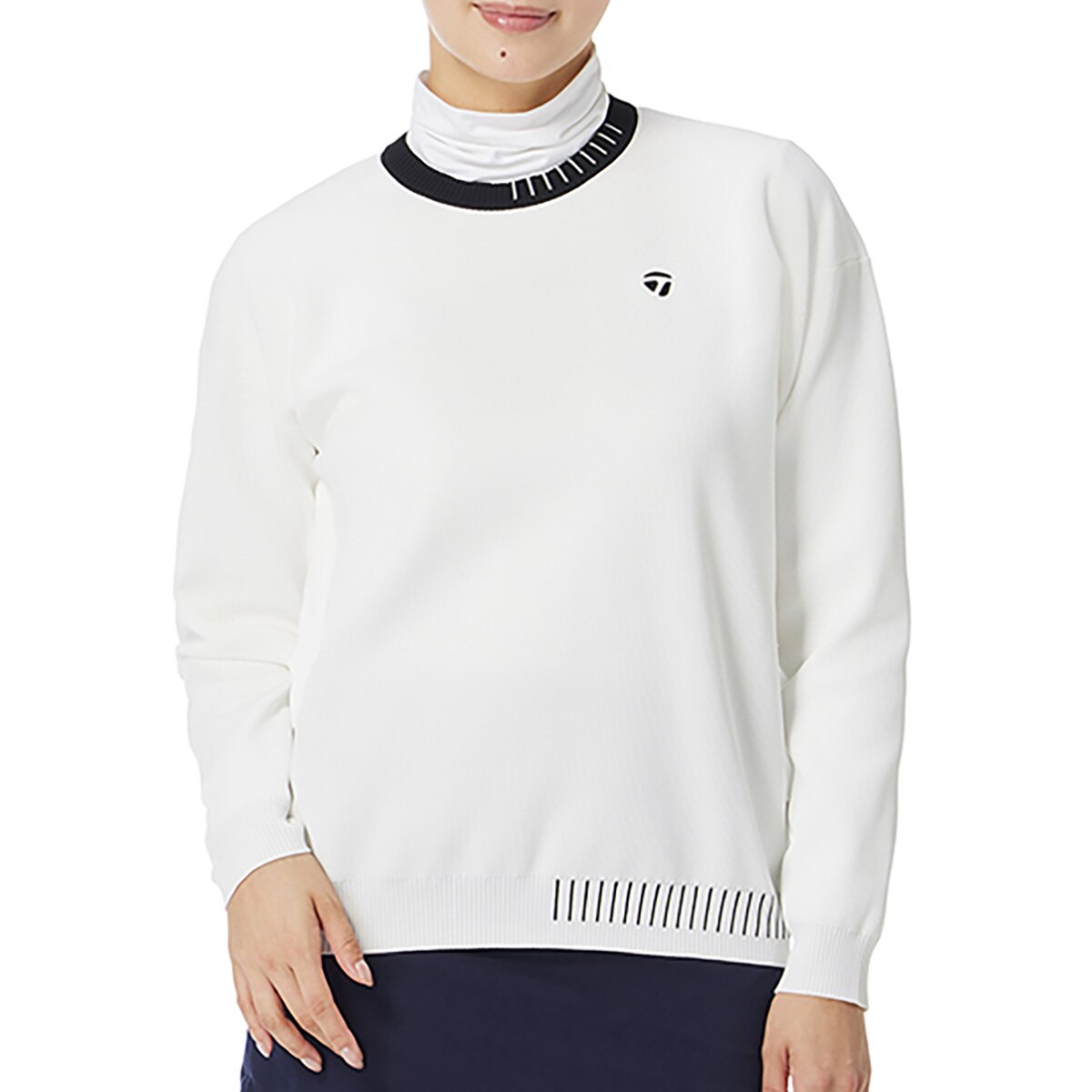 ストレッチ ステッチドクルーセーター レディス(中間着(セーター