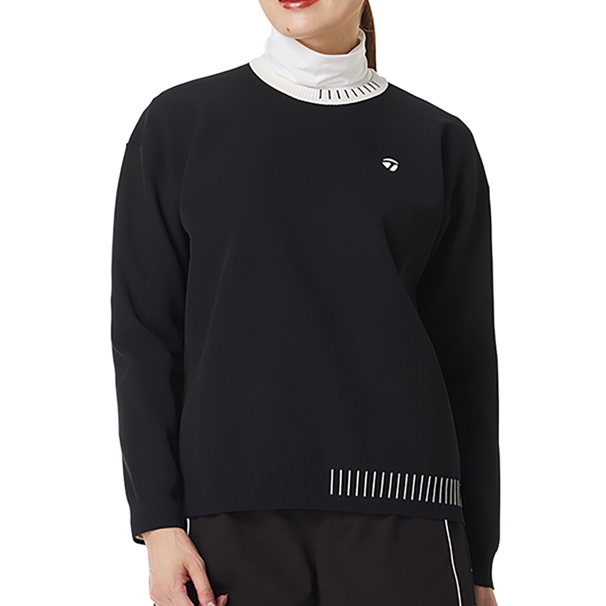 ストレッチ ステッチドクルーセーター レディス(中間着(セーター