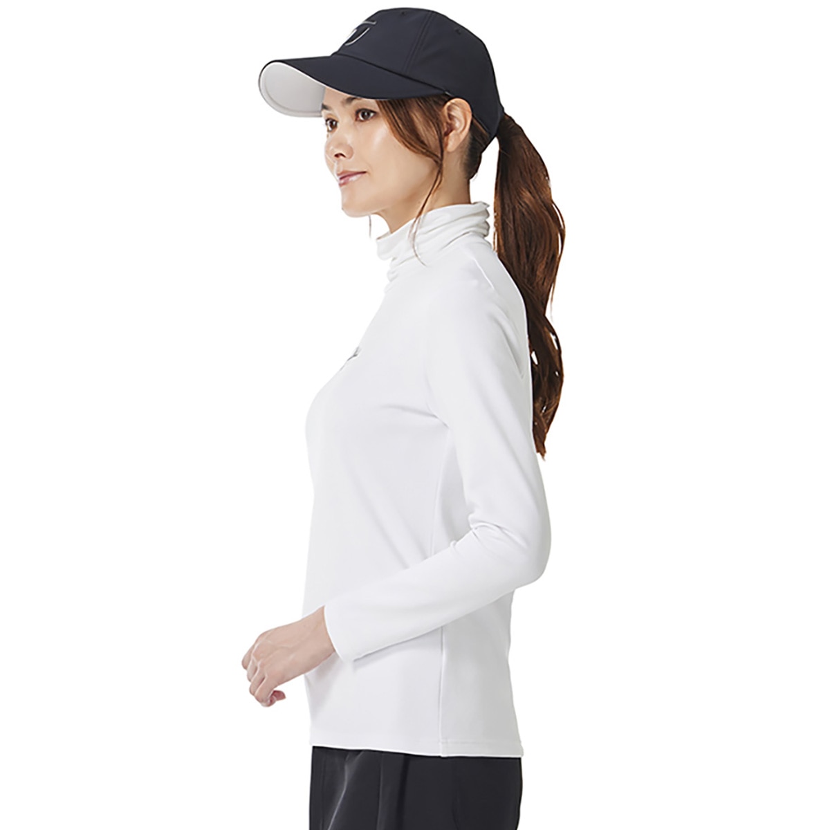 【新品未使用】TaylorMade テーラーメイド バイカラー 長袖シャツ ストレッチ スクリプトロゴ 長袖モックシャツ レディス(長袖シャツ