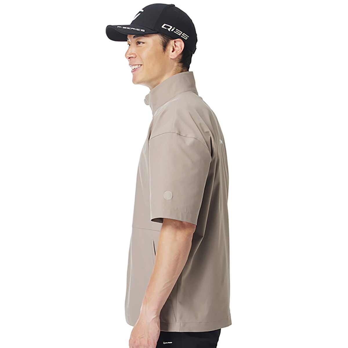 ストレッチ マルチファンクショナル 半袖ハーフジップジャケット